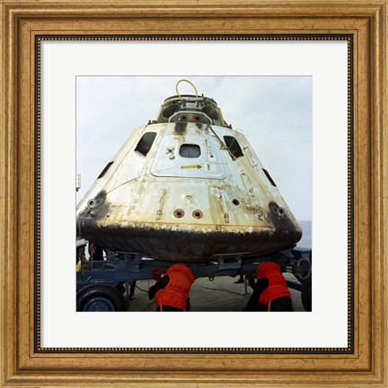 Framed Close-up View of the Apollo 9 Command Module After Recovery Print