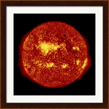 Framed 2012 Transit of Venus moving through the Sun Print