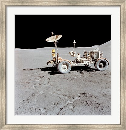 Framed Apollo 15 Lunar Roving Vehicle on the Moon Print