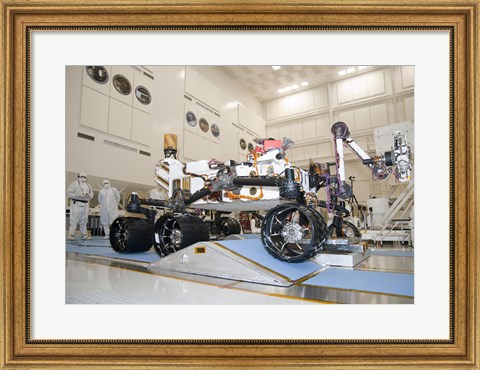Framed Curiosity Rover in the Testing Facility Print