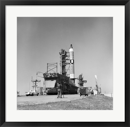 Framed View of the Gemini-Titan 3 on its Launch Pad at Cape Canaveral, Florida Print