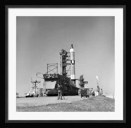Framed View of the Gemini-Titan 3 on its Launch Pad at Cape Canaveral, Florida Print