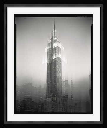 Framed Empire State Building Motion Landscape #2 Print