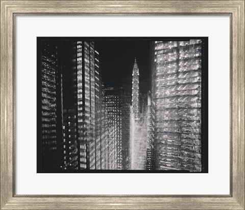 Framed Chrysler Building Motion Landscape #4 Print