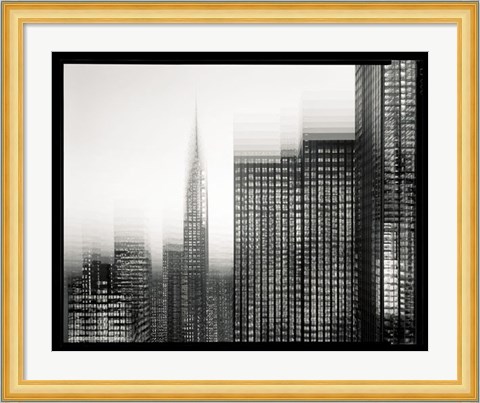 Framed Chrysler Building Motion Landscape #1 Print