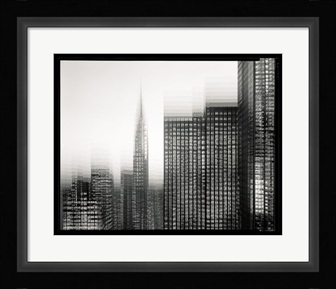 Framed Chrysler Building Motion Landscape #1 Print