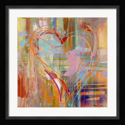 Framed Abstract Heart Print