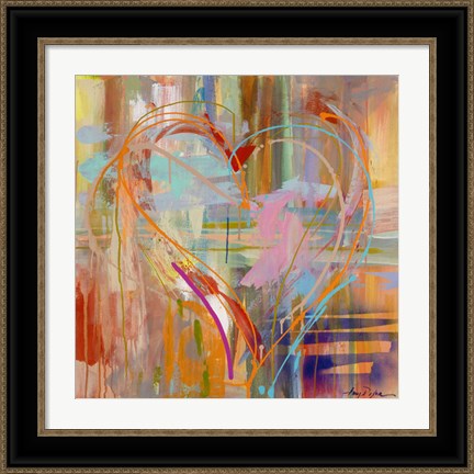 Framed Abstract Heart Print
