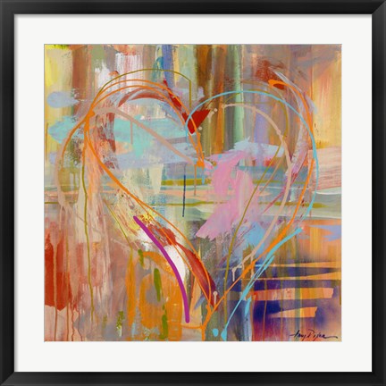 Framed Abstract Heart Print