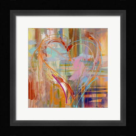 Framed Abstract Heart Print