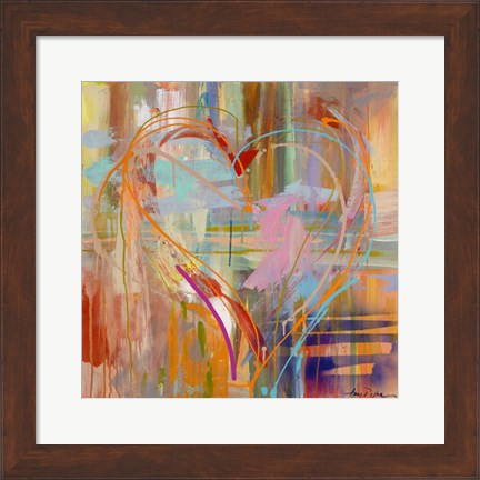 Framed Abstract Heart Print