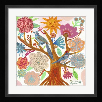 Framed Sun Tree Print
