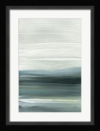 Framed Silver Silence: Opal Sky Print