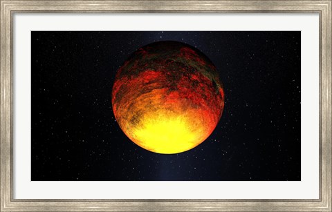Framed Artist Concept of Kepler-10b Print