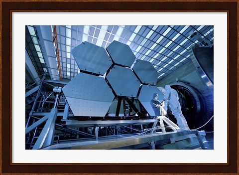 Framed James Webb Space Telescope Array being Tested in the X-ray and Cryogenic Facility Print