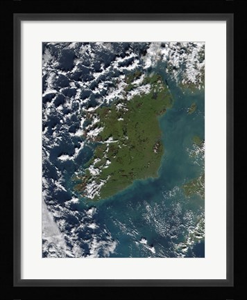 Framed Phytoplankton Bloom off the Coast of Ireland Print