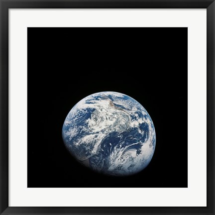 Framed View of Earth taken from the Aollo 8 Spacecraft Print
