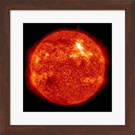 Framed Intensity M87 solar Flare on the Sun&#39;s Surface Print