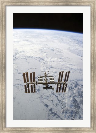 Framed International Space Station in Orbit Print
