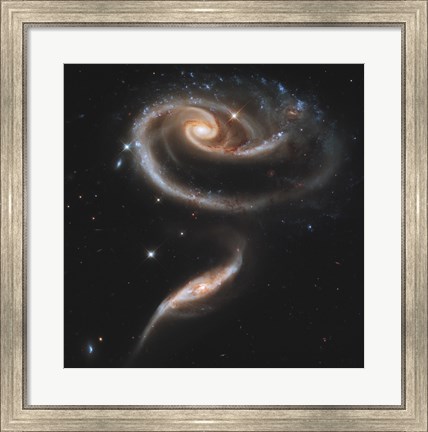 Framed Arp 273 Interacting Galaxies in Andromeda Print