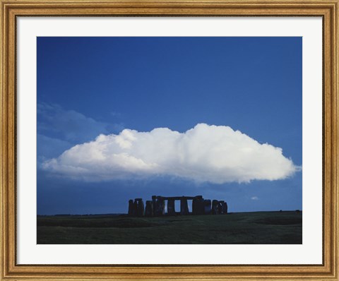 Framed Large Cloud over Stonehenge, Wiltshire, England Print