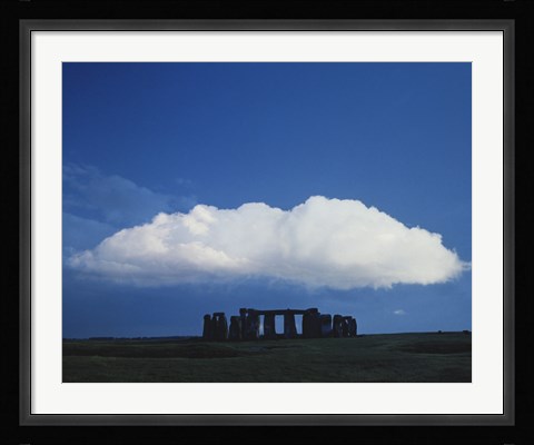 Framed Large Cloud over Stonehenge, Wiltshire, England Print