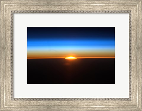 Framed Sunrise as Seen from the International Space Station Print