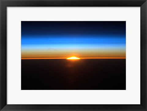 Framed Sunrise as Seen from the International Space Station Print