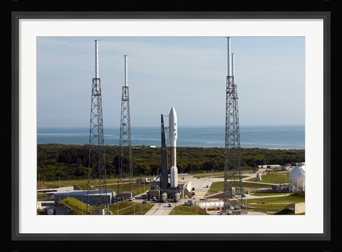 Framed Atlas V-551 Launch Vehicle at Cape Canaveral Air Force Station in Florida Print