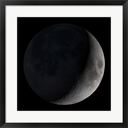 Framed Waxing Crescent Moon Print