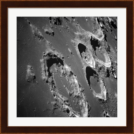 Framed Oblique view of the Lunar Surface Print