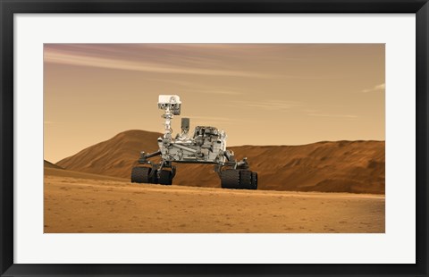 Framed Mars Science Laboratory Curiosity rover Print