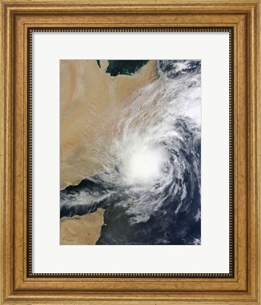 Framed Tropical Storm Keila over the Arabian Peninsula Print
