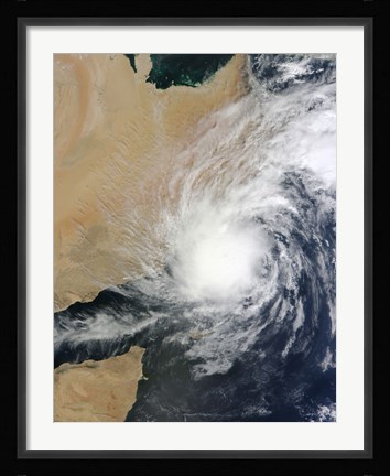 Framed Tropical Storm Keila over the Arabian Peninsula Print