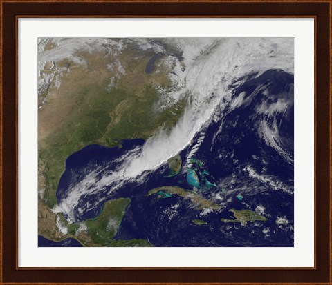 Framed strong Cold front Moving through the Eastern United States Print