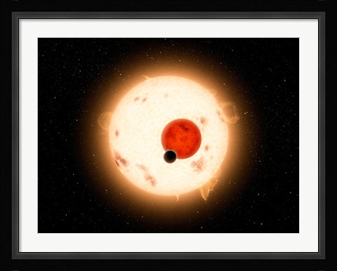 Framed Artist's concept of the Kepler-16 System Print
