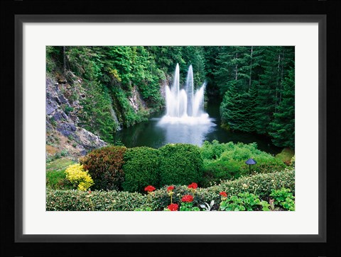 Framed Butchart Gardens, Saanich, Vancouver Island, British Columbia Print