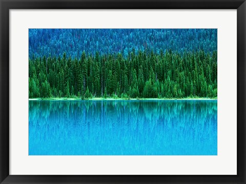 Framed Emerald Lake Boathouse, Yoho National Park, British Columbia, Canada (horizontal) Print