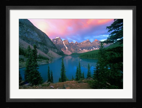 Framed Lake Moraine at Dawn, Banff National Park, Alberta Print