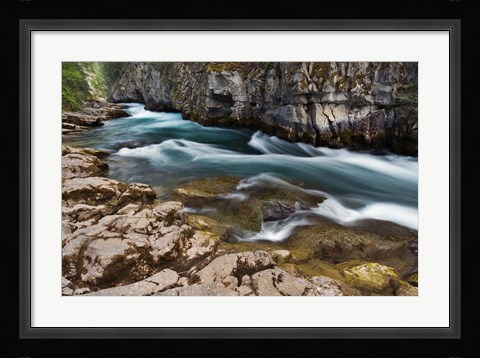 Framed Maligne River, Maligne Canyon, Jasper NP, Canada Print