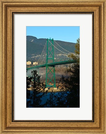 Framed British Columbia, Vancouver, Lion&#39;s Gate Bridge Print