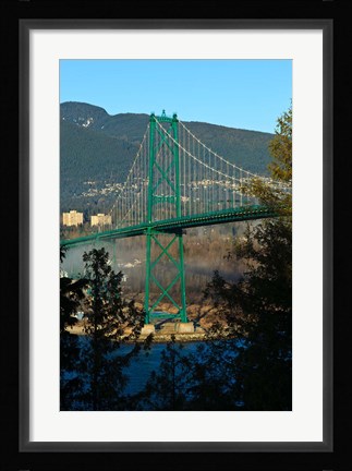 Framed British Columbia, Vancouver, Lion's Gate Bridge Print