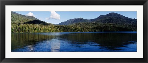 Framed Lake with mountains, Morse Basin, Prince Rupert, British Columbia Print