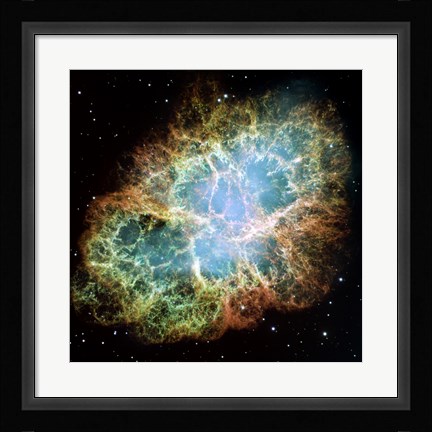 Framed Giant Hubble Mosaic of the Crab Nebula Print