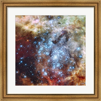 Framed Merging Clusters in 30 Doradus (Non-annotated) Print