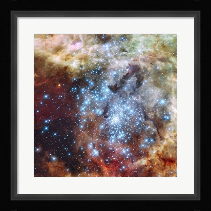 Framed Merging Clusters in 30 Doradus (Non-annotated) Print
