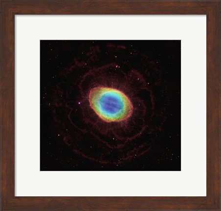 Framed Hubble Reveals the Ring Nebula&#39;s True Shape Print