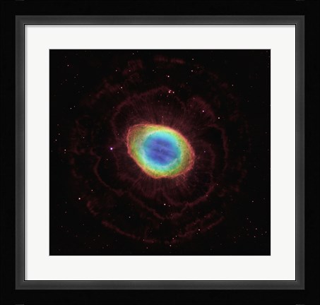 Framed Hubble Reveals the Ring Nebula's True Shape Print