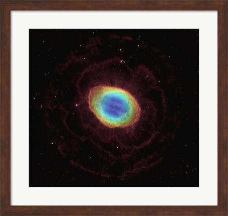 Framed Hubble Reveals the Ring Nebula&#39;s True Shape Print