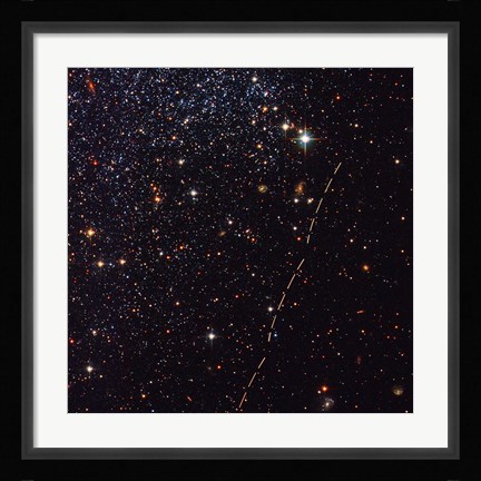Framed Hubble Tracks Asteroid's Sky Trek Print
